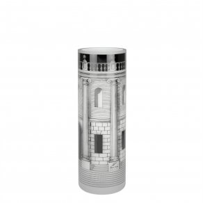 Fornasetti - Glass Vase Casa con Colonne black/white